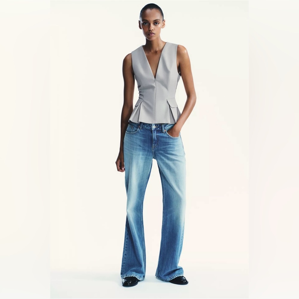 ZW V Neck Peplum Top